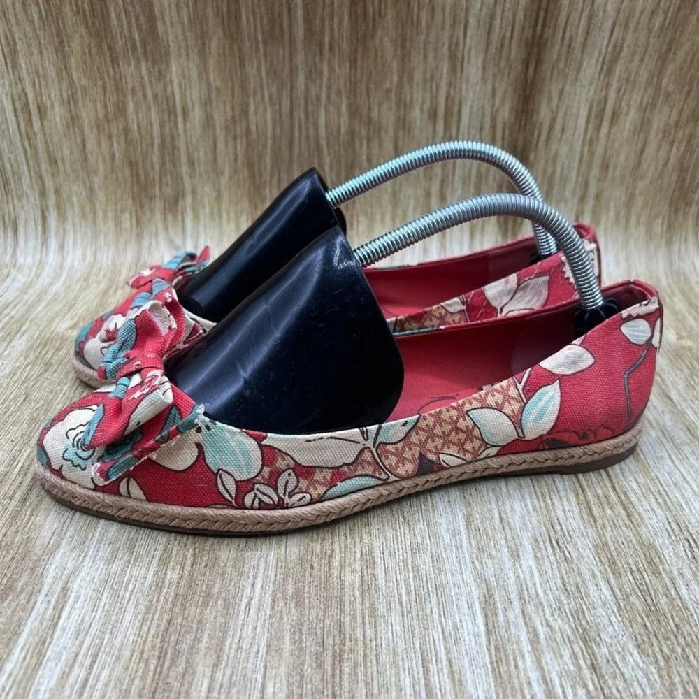 Tory Burch Tasmin Espadrille Women's Size 10 B Floral Flats Made‎ In Spain Shoes